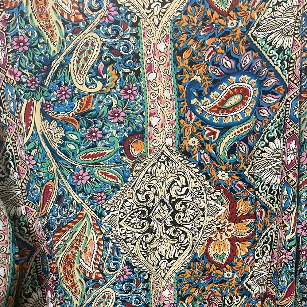 SHEIN Paisley Long Sleeve V-Neck Dress - Picture 6 of 9